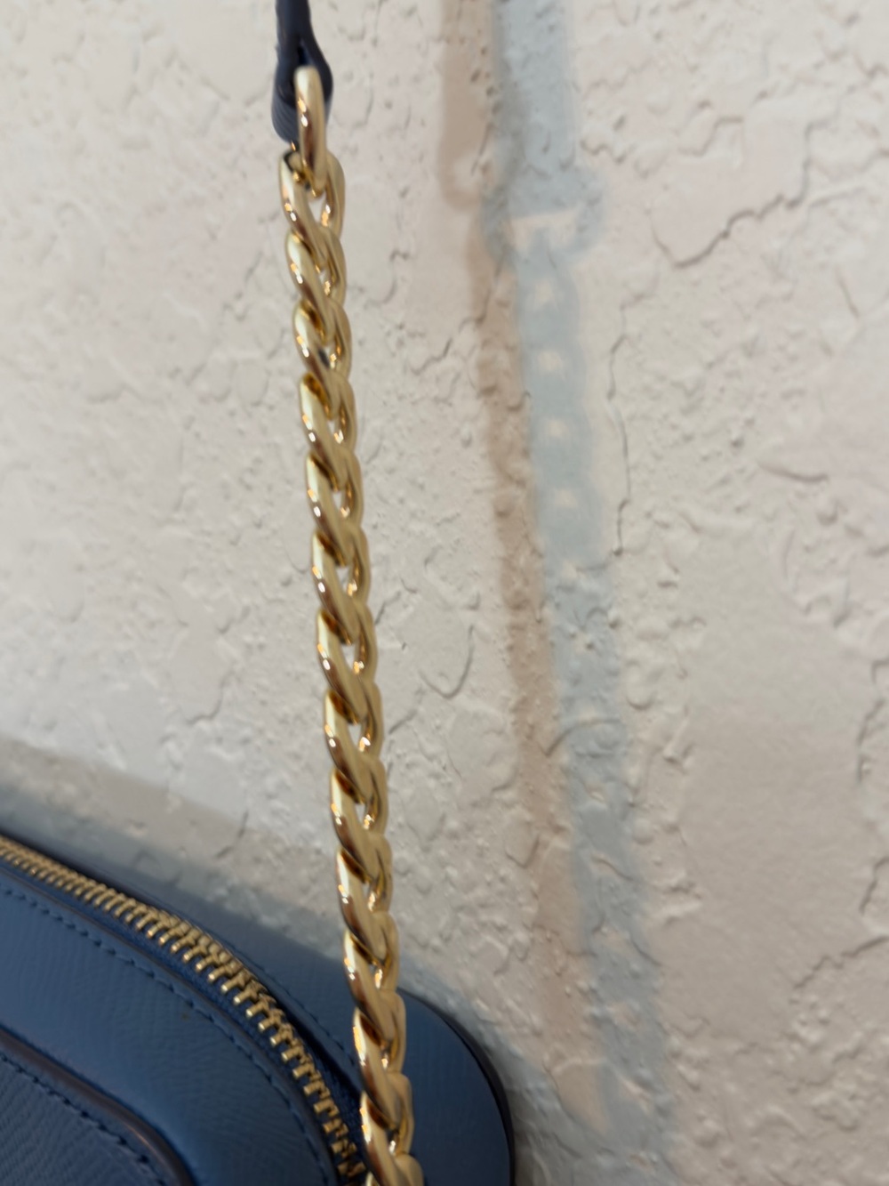 MICHAEL KORS Jet Set Saffiano Leather Blue Crossbody Bag - Picture 4 of 7